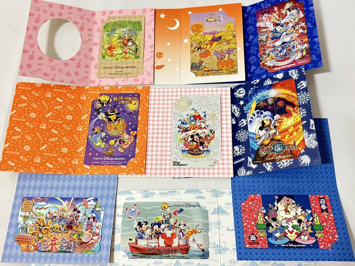 [AS 23066]1 jpy start large amount! unused Disney telephone card summarize 54 sheets booklet have Halloween Christmas attraction series etc. 50 frequency present condition goods 