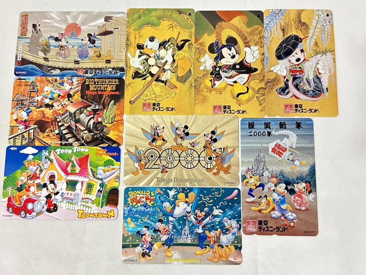 [AS 23066]1 jpy start large amount! unused Disney telephone card summarize 54 sheets booklet have Halloween Christmas attraction series etc. 50 frequency present condition goods 