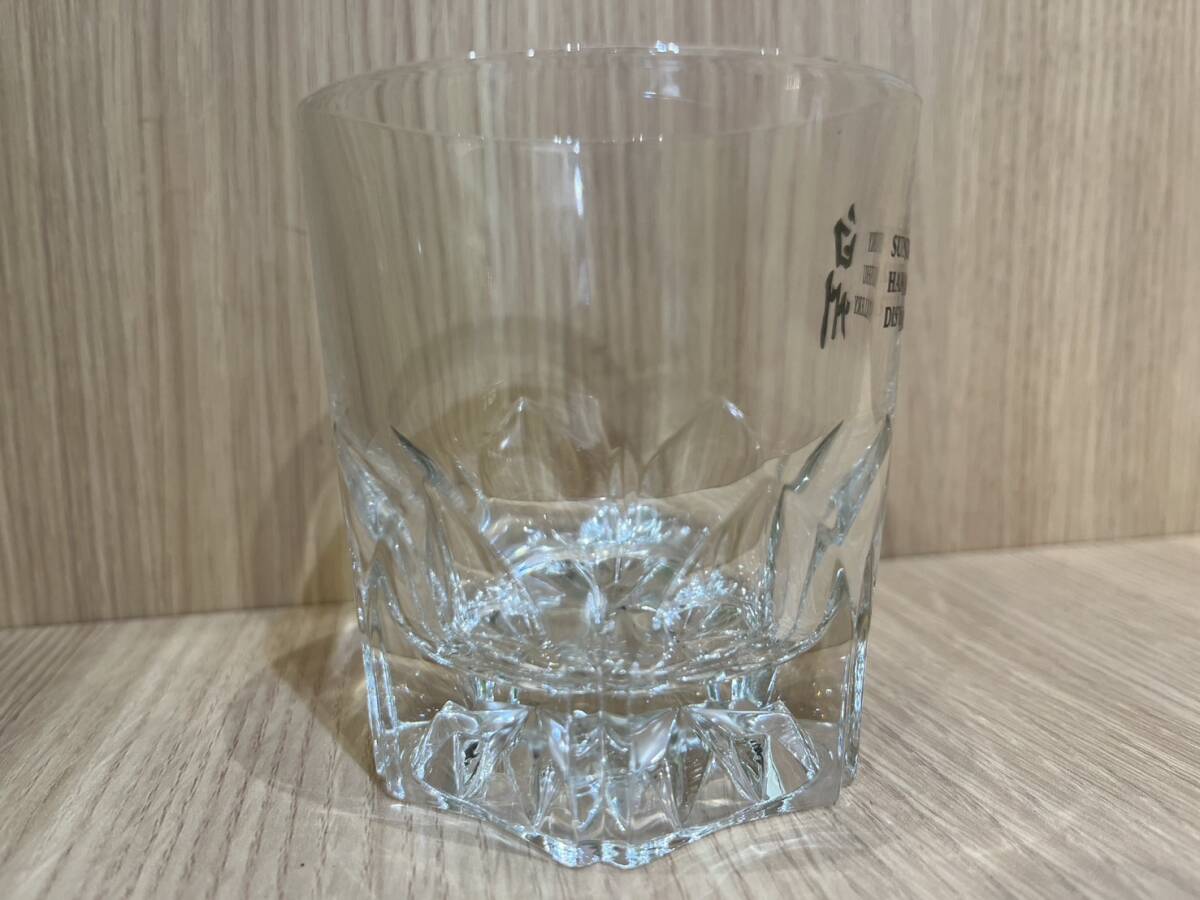 [APS 9250]1 jpy start unused storage goods white . rock glass Suntory made in Japan present condition goods 