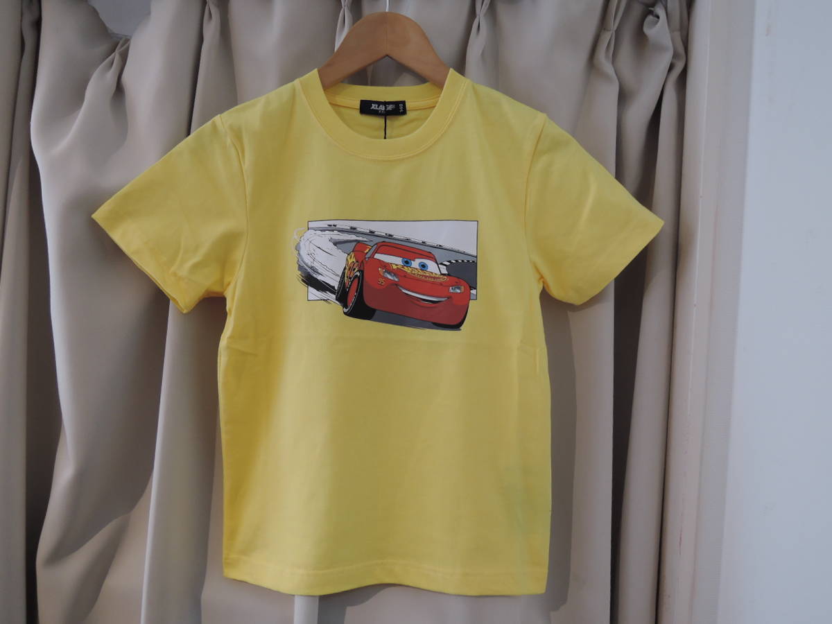 X-LARGE XLarge XLARGE Kids DISNEY The Cars racing design S/S TEE yellow Mac .-n140 Kids newest price cut! including carriage 