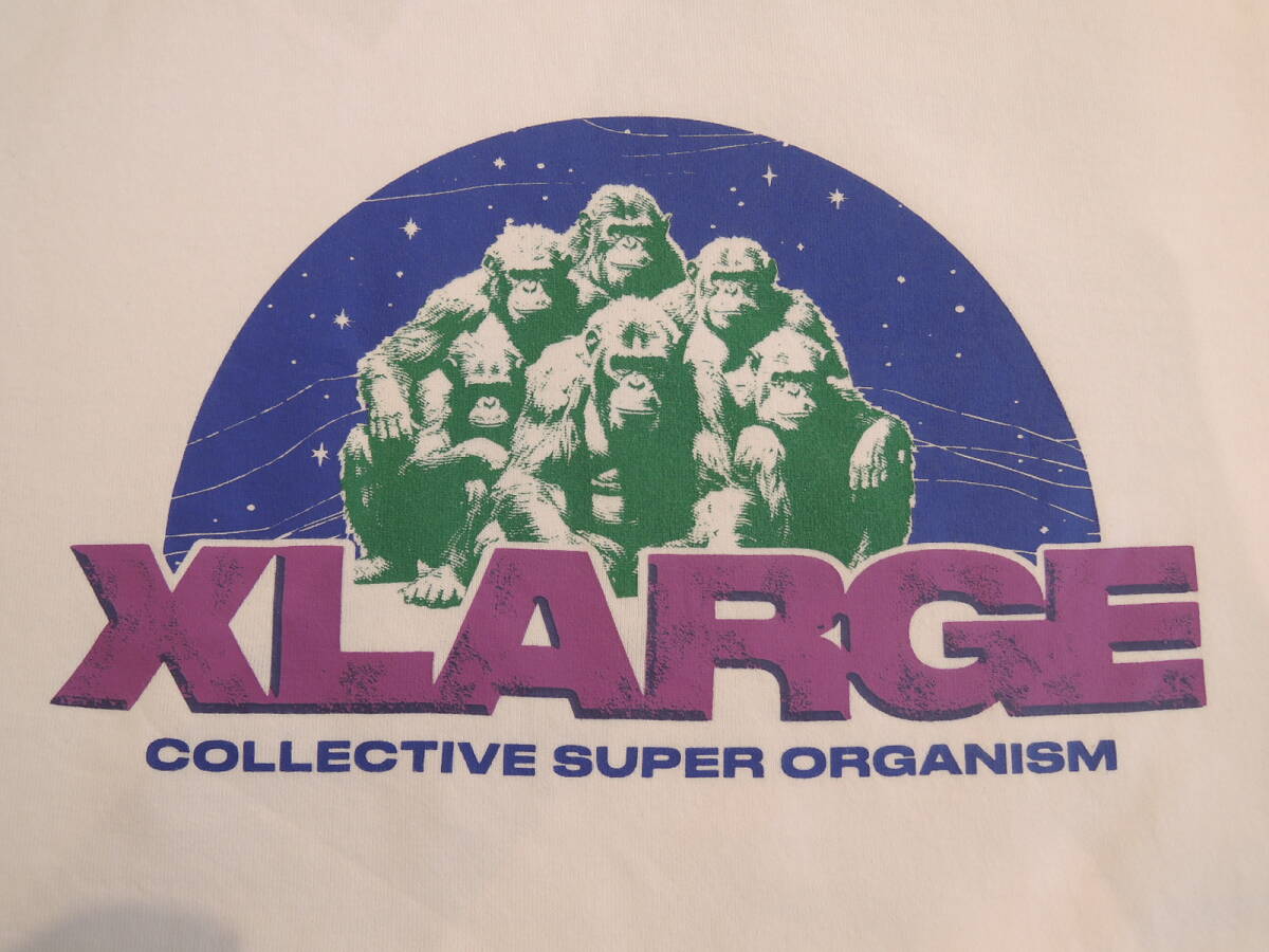 X-LARGE エクストララージ XLARGE COLLECTIVE SUPER ORGANISM S/S TEE Mサイズ 白 2024 最新人気品 送料\230~　_画像2