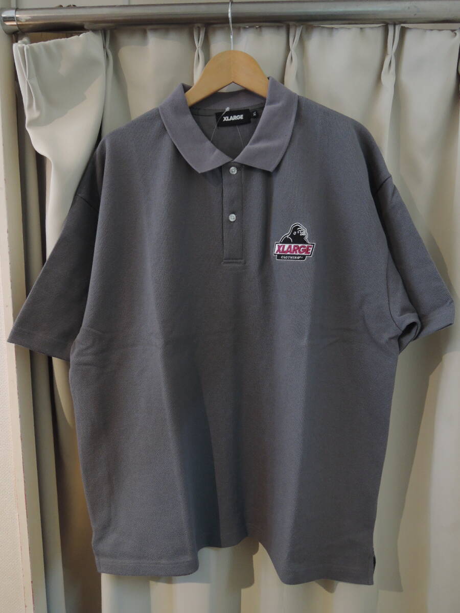 X-LARGE エクストララージ XLARGE SLANTED OG POLO SHIRT XLサイズ グレー ポロシャツ 2024 最新人気品 送料\230~　_画像1