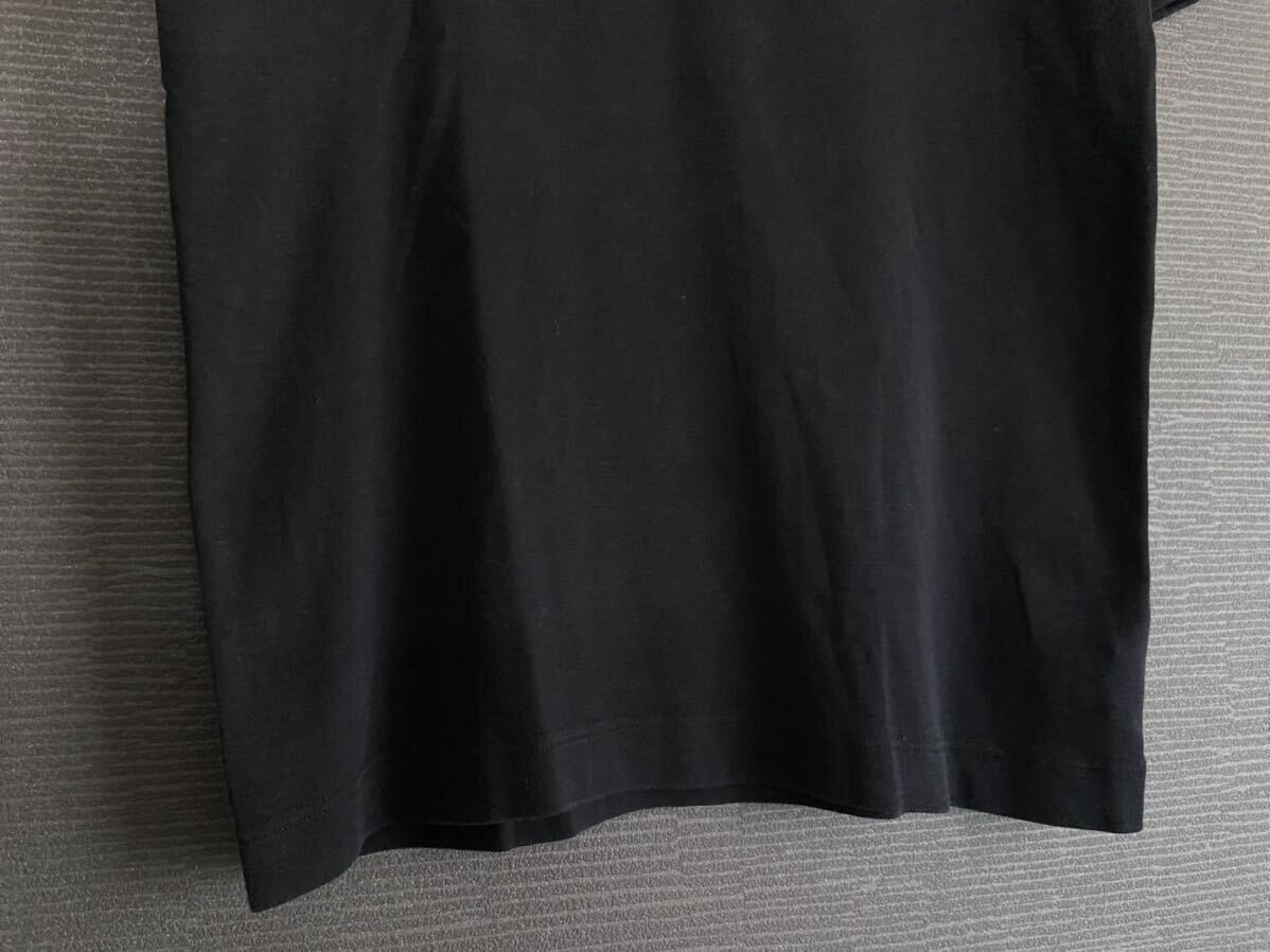 定番 イタリア製 DOLCE&GABBANA ドルチェ&ガッバーナ 襟ロゴパッチ Vネック 半袖 Tシャツ 44(S相当) ブラック ストレッチ トップス メンズの画像5