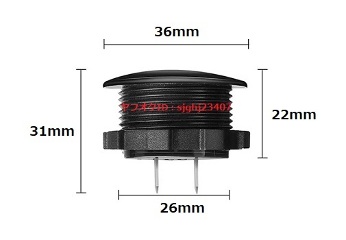 Ⅰ□国内在庫! 電圧計 防水 赤 12V 24V 埋め込み式 LED デジタル表示 検)車 バイク キャンピングカー 新品 ボート_画像3