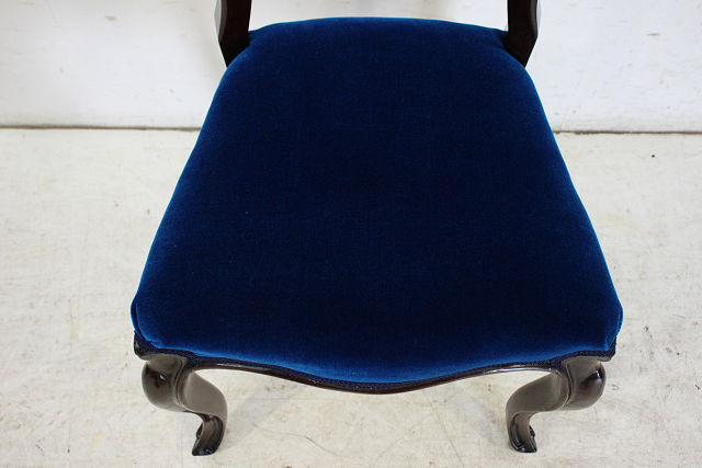 dn-36　1890年代イギリス製アンティーク ビクトリア ウォルナット バルーンバックチェア ダイニングチェア 椅子 いす イス 座面張り替え済_画像6