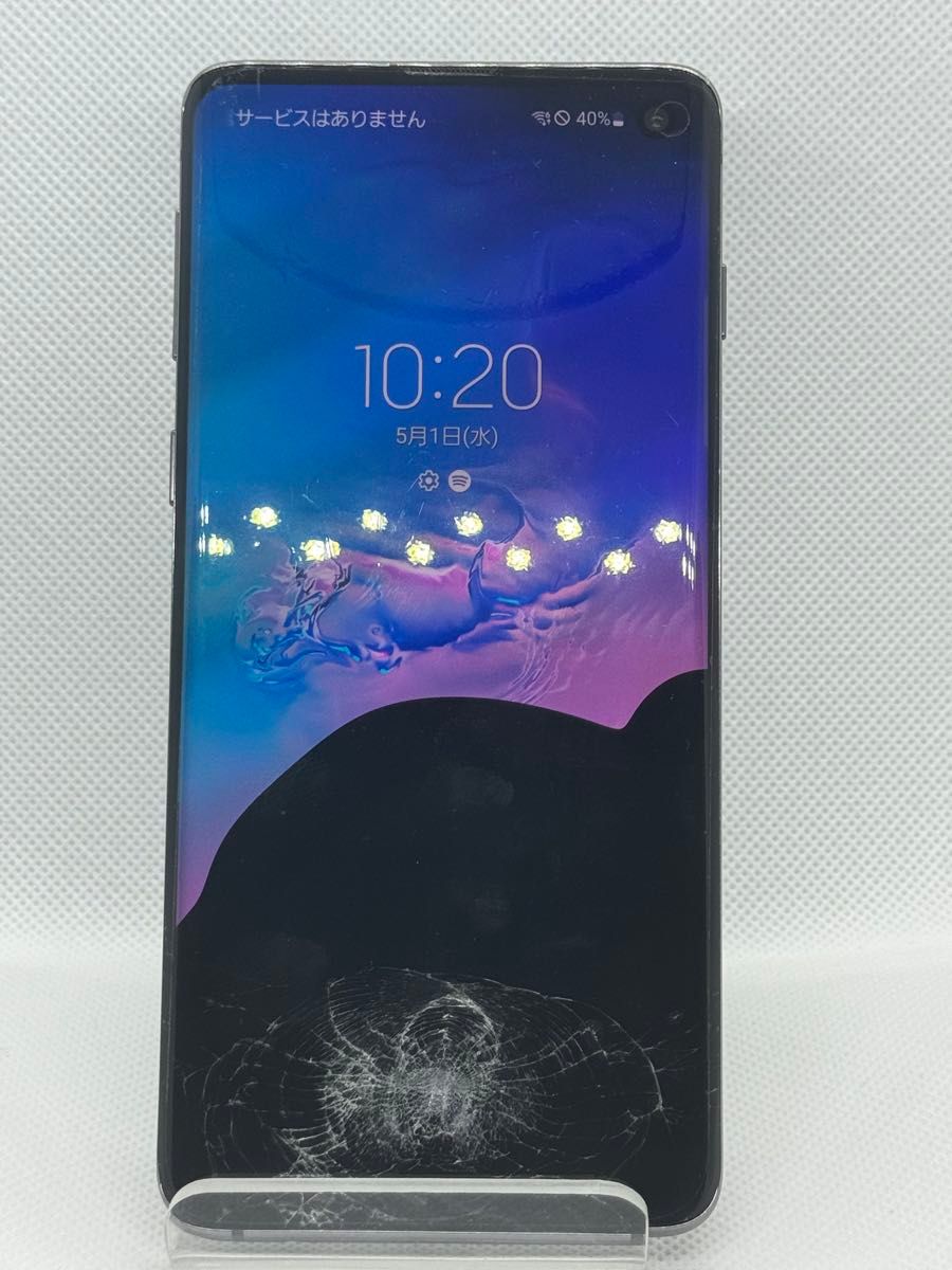 ジャンク Galaxy S10 au版 SCV41 ブラック 画面割れ