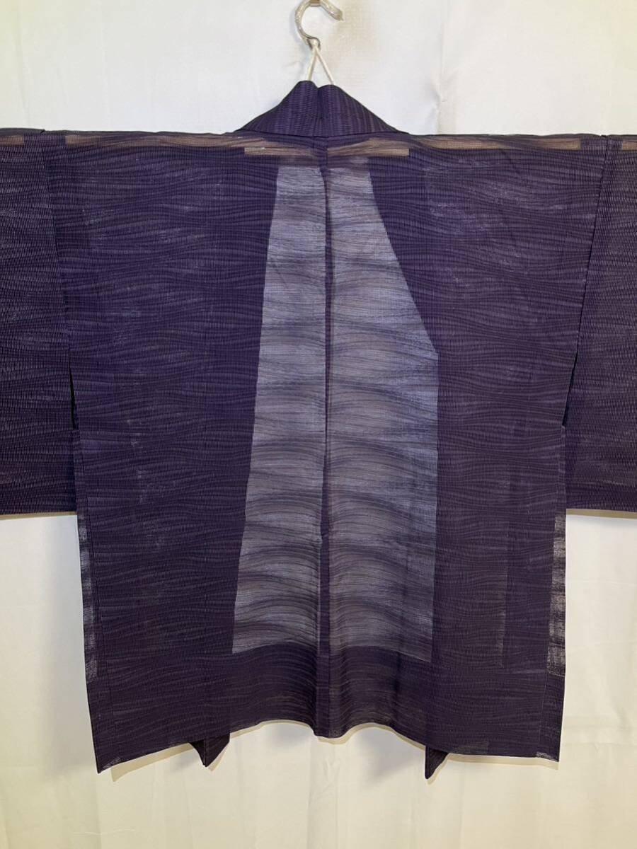 羽織り　正絹　絽　流水　紫色地　着物　和服　和装　着物コーデ　リメイク　衣装　百貨店　高級_画像10