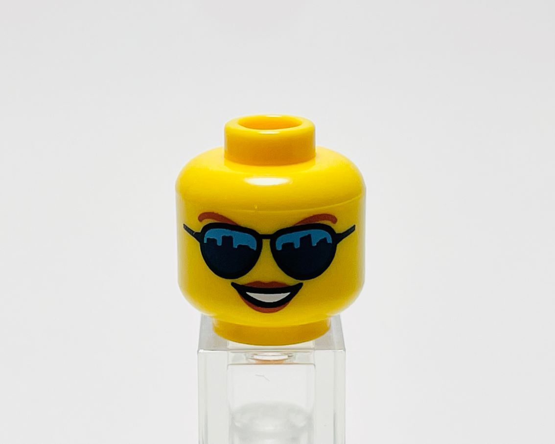 【新品未使用】レゴ　LEGO　ミニフィグ　ヘッド　頭　85　サングラス　女性_画像1