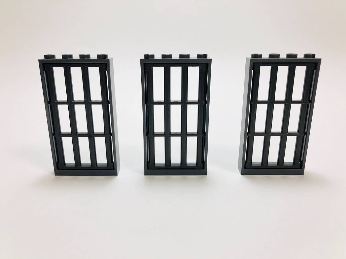 【新品未使用】レゴ　LEGO　ドア　格子　牢屋　1x4x6 3個　嵌め込み_画像1