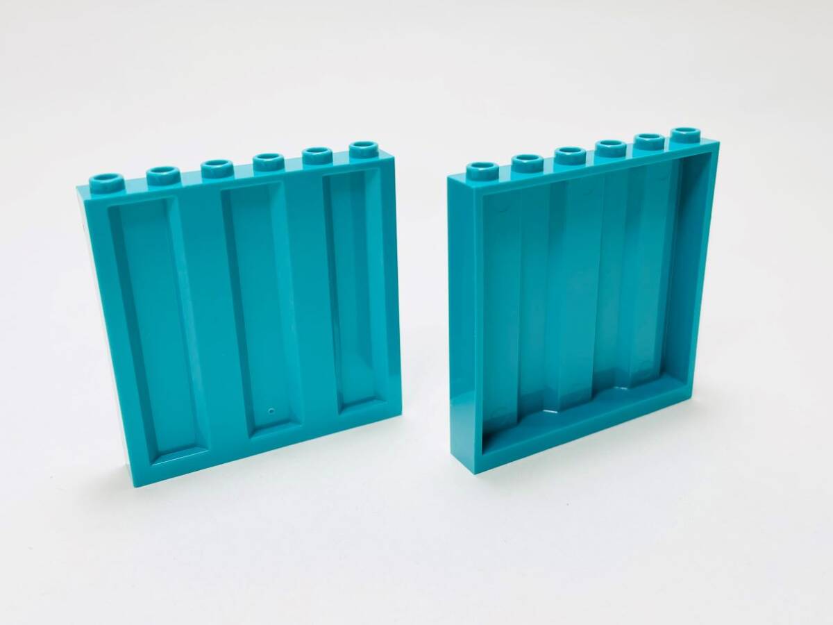 【新品未使用】レゴ　LEGO　パネル　波　1x6x5 ダークターコイズ　2個　_画像1