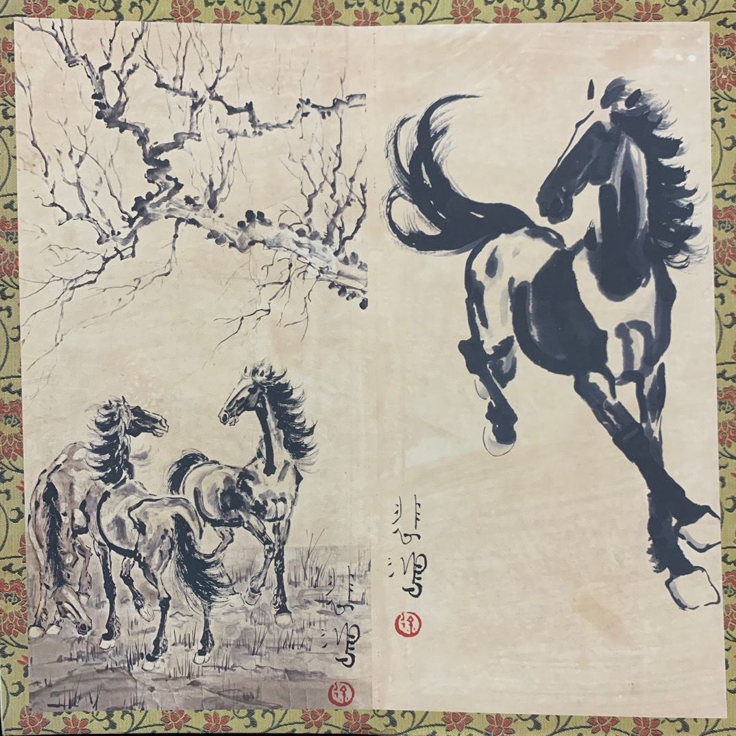 31250円 清物 徐悲鴻手絵 宝馬図 全冊 共箱 - 画集 31250円 清物 徐悲鴻手絵 宝馬図 全冊 共箱 - 画集