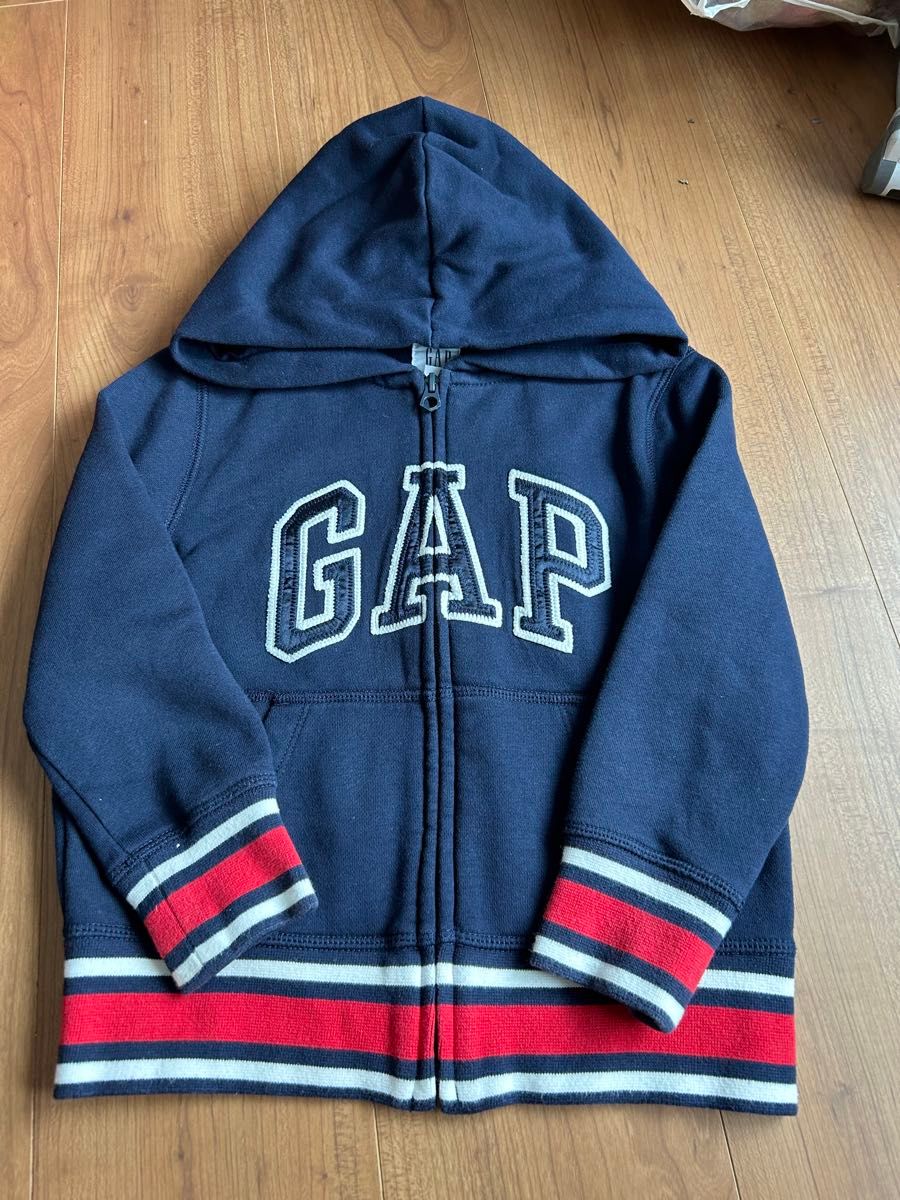 【極美品】 パーカー スウェット ギャップ GAP ネイビー 子供 キッズ ボーイズ ガールズ