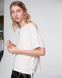 バーニーズ取扱/ラグ＆ボーン rag & bone☆洗える レースアップTEE XSサイズ☆E-M 5658_画像2