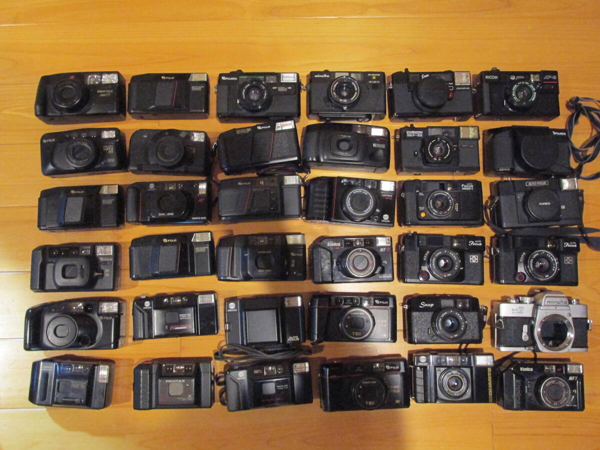 Canon/PENTAX/MINOLTA/RICOH/YASHICA/CHINON/FUJICA/KONICA他 カメラ 72台まとめて ジャンク品_画像1