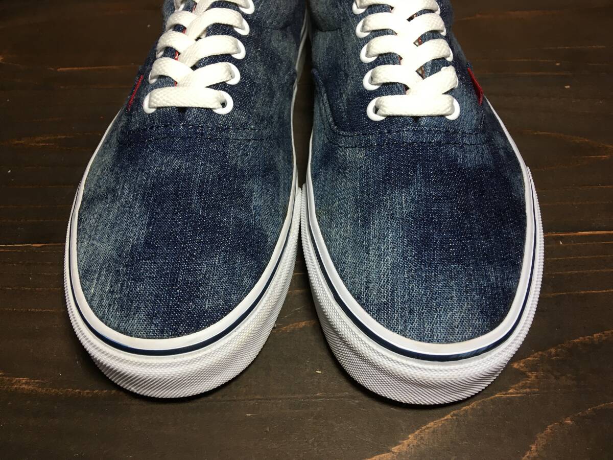 ★VANS バンズ US企画 ERA エラ 紺×赤 デニム 28.0cm 美品 Used 検 スリッポンオールドスクール SK8 ハーフキャブ_画像4