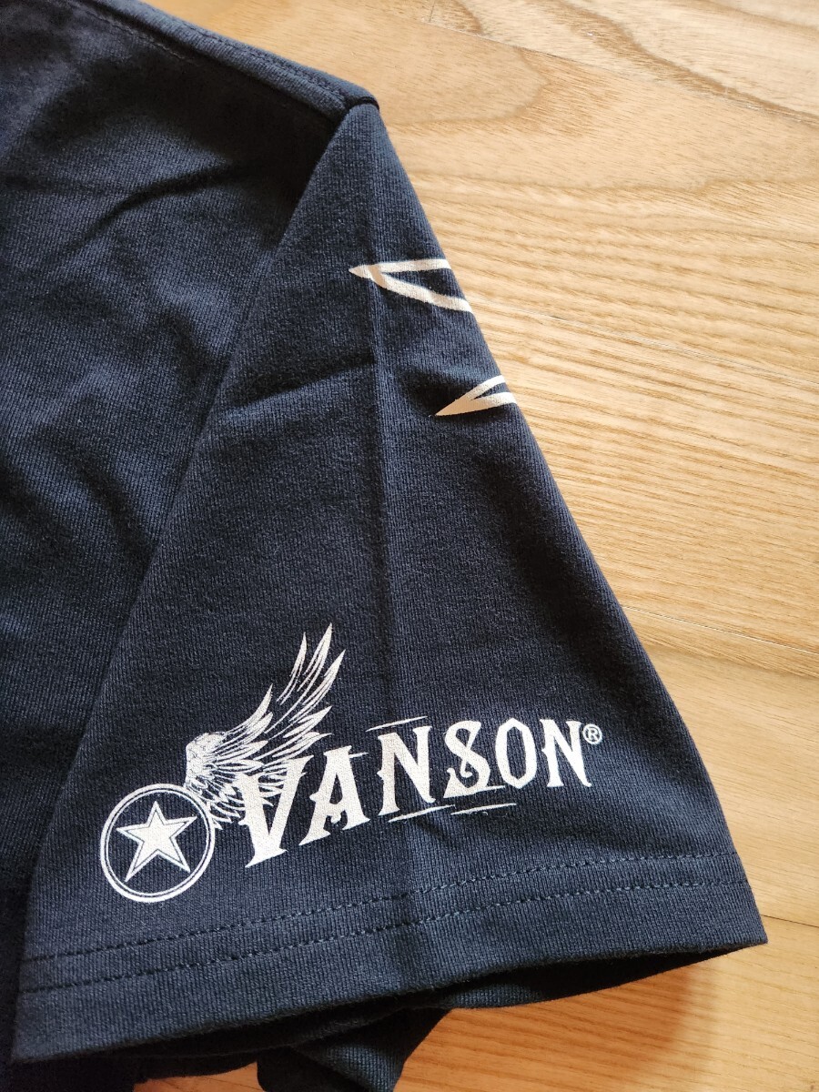 新作　送料込★vanson バンソン　NVST-2419 天竺半袖Tシャツ　バイカー　ウイング　ブラック　L_画像6