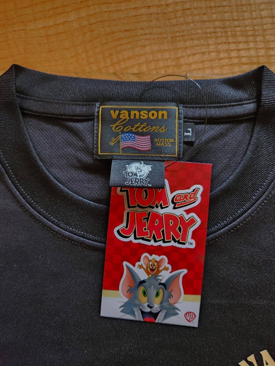 新作　★vanson　バンソン　TJV-2432 半袖ドライTシャツ　TOM&JERRY コラボ バイカー　吸水速乾　ブラック　XL_画像5