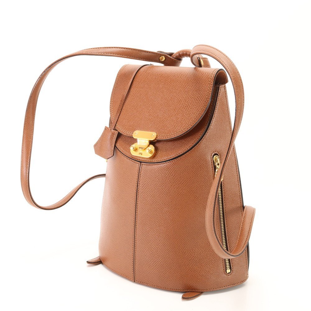 1 jpy # beautiful goods #renoma Renoma # leather rucksack rucksack shoulder bag tote bag hand Brown tea color lady's EEM AA6-9