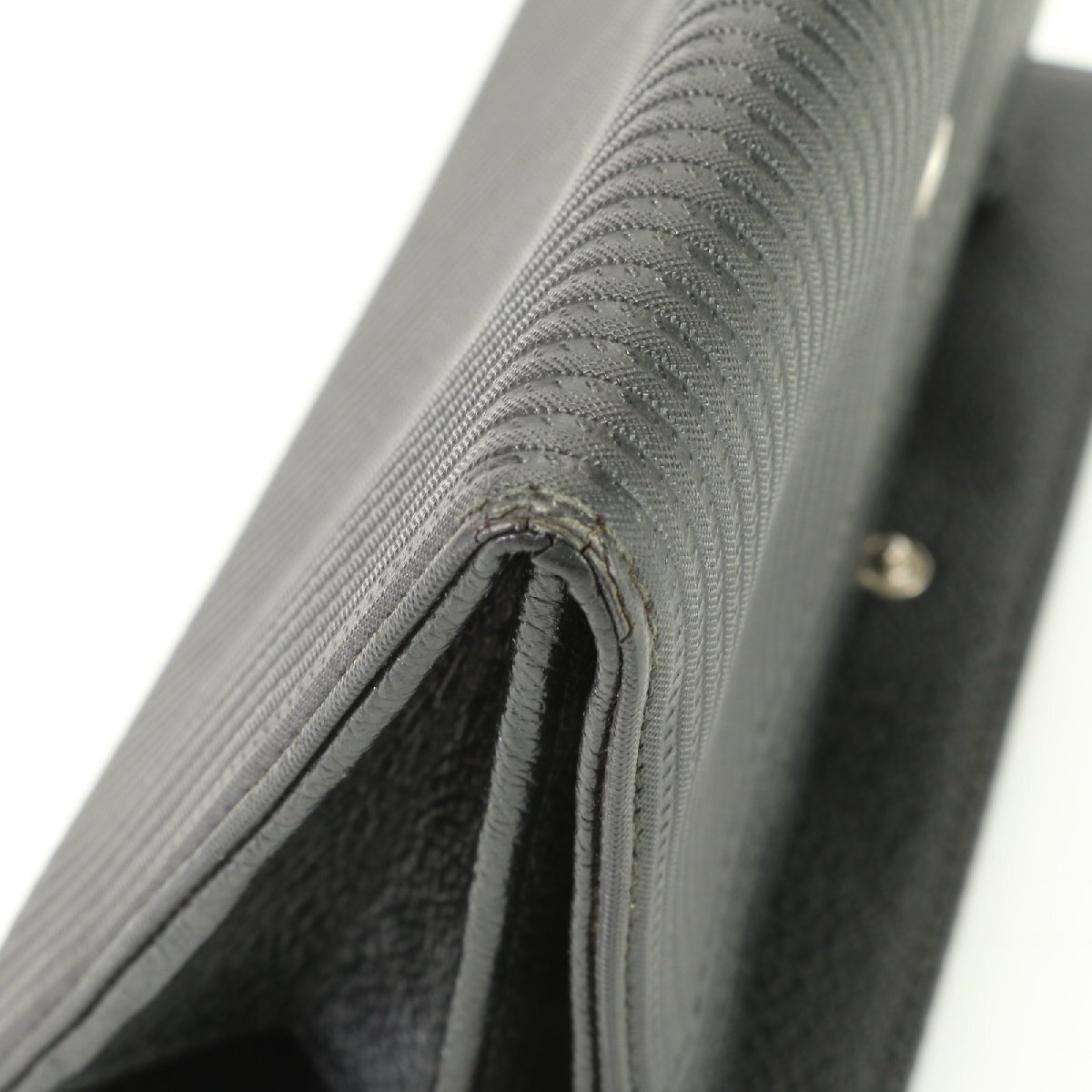 1 иен # BVLGARY # Logo # длинный кошелек # складывающийся пополам # длинный бумажник # популярный стандартный модный симпатичный чёрная кожа мужской MJT 1106-E51
