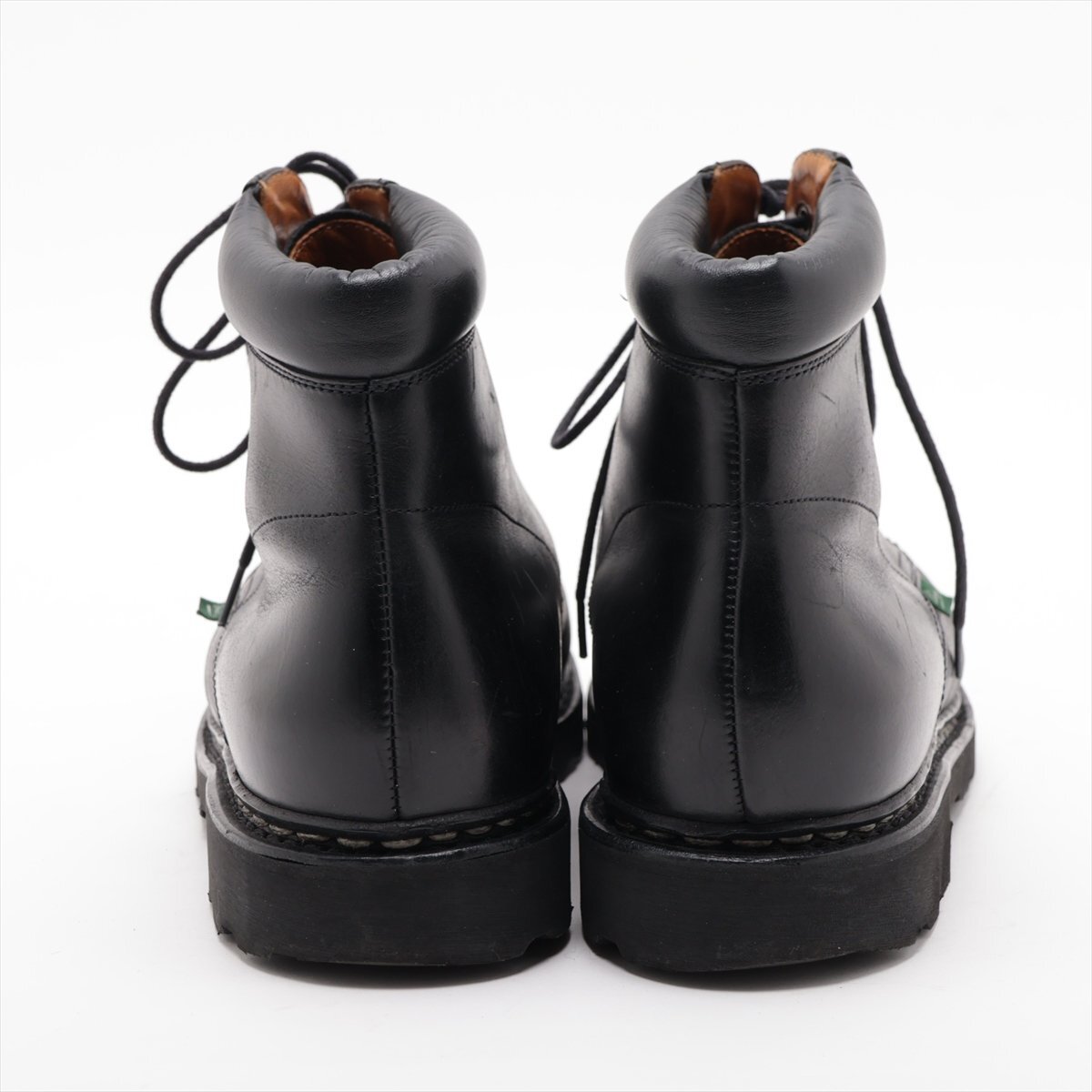 1 jpy # beautiful goods #PARABOOT Paraboot # leather race up short boots 6.5 82514 black black original leather shoes men's brand EEM U43-9