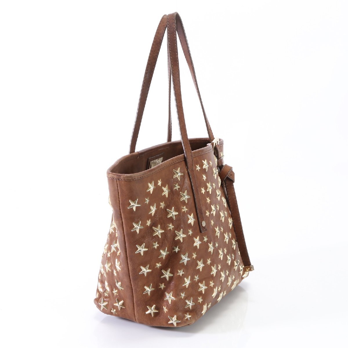 1 jpy # Jimmy Choo # tent gram seal attaching # Star studs sa car leather tote bag shoulder .. shoulder hand lady's YYM U11-9