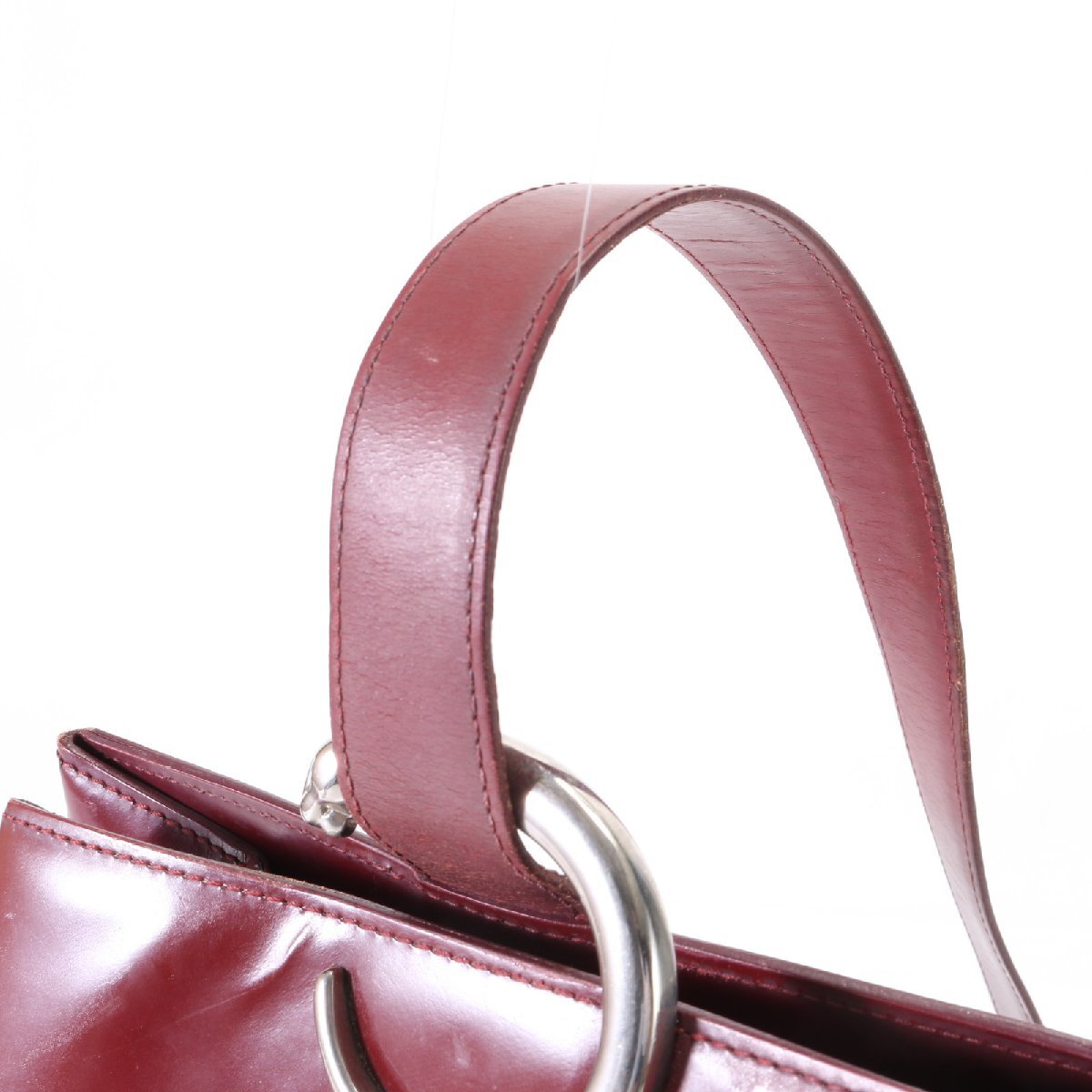 1 иен # Cartier # хлеб tail one плечо бордо кожа сумка на плечо плечо .. большая сумка рука натуральная кожа женский EHM T3-6