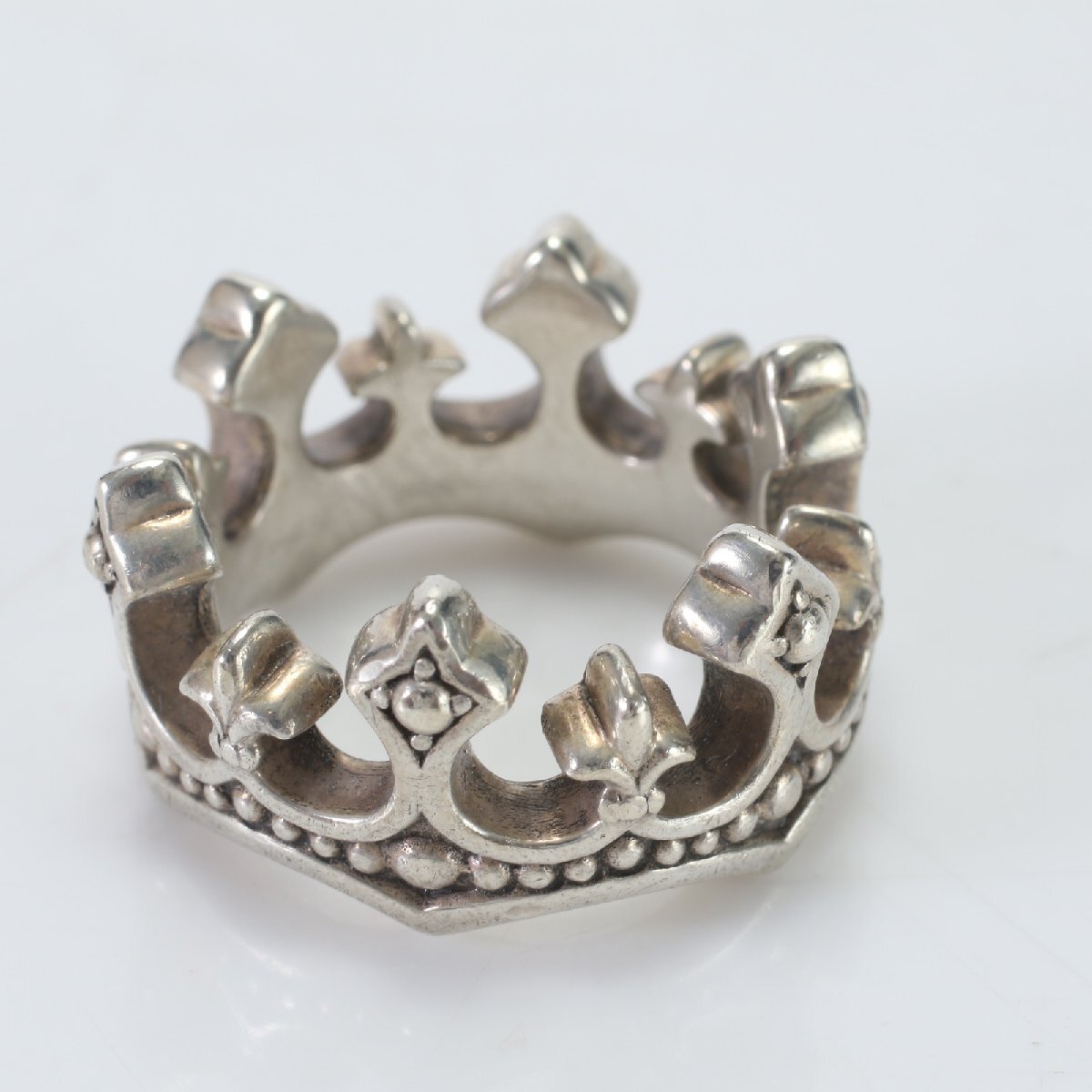 1 иен # прекрасный товар # Justin Davis #SV 925 Crown .. кольцо кольцо серебряный аксессуары 13 номер #11.9g мужской женский TTT D13-1
