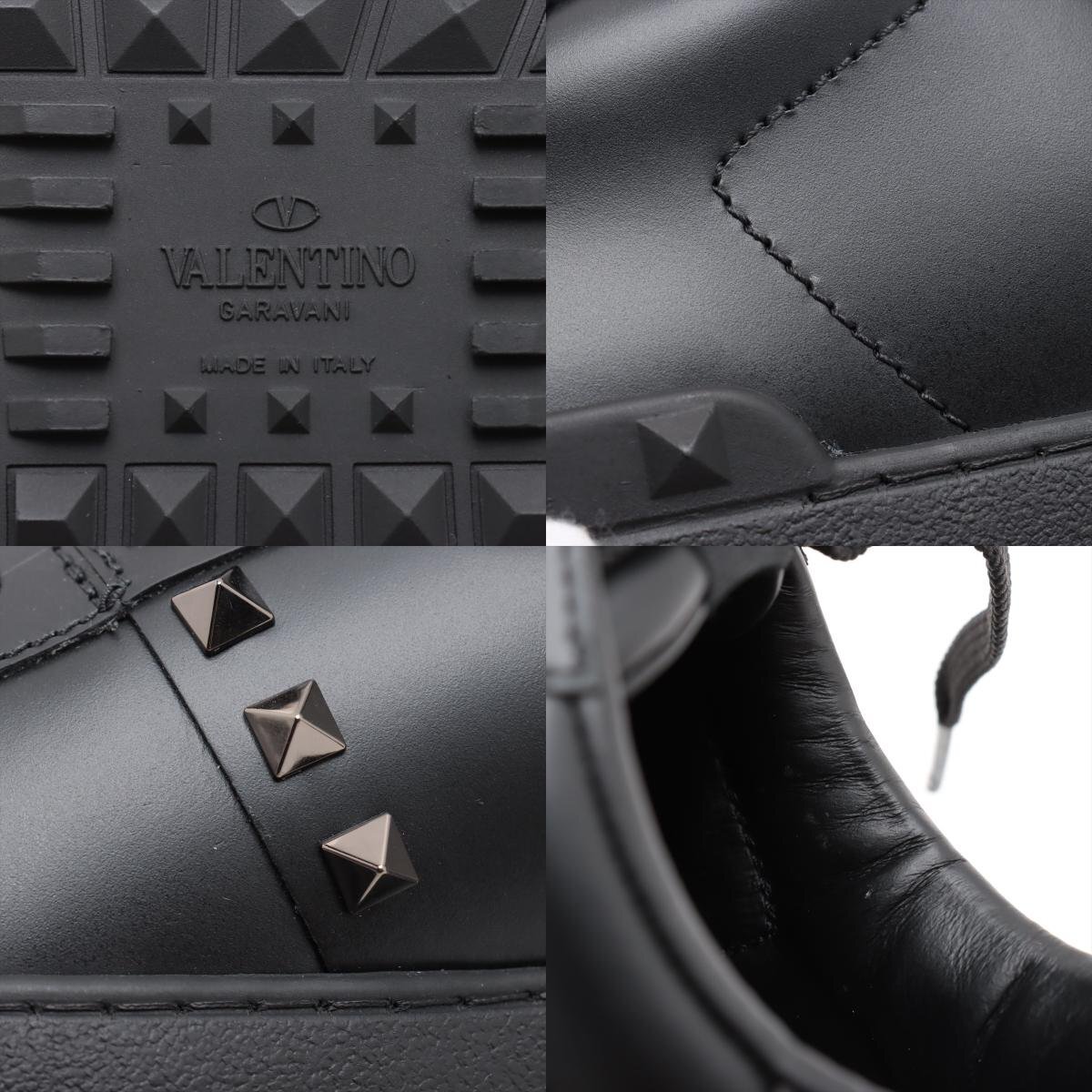 1 jpy as good as new Valentino galava-ni lock studs Untitled do leather sneakers 44 29cm corresponding shoes shoes men's EEM Y9-1