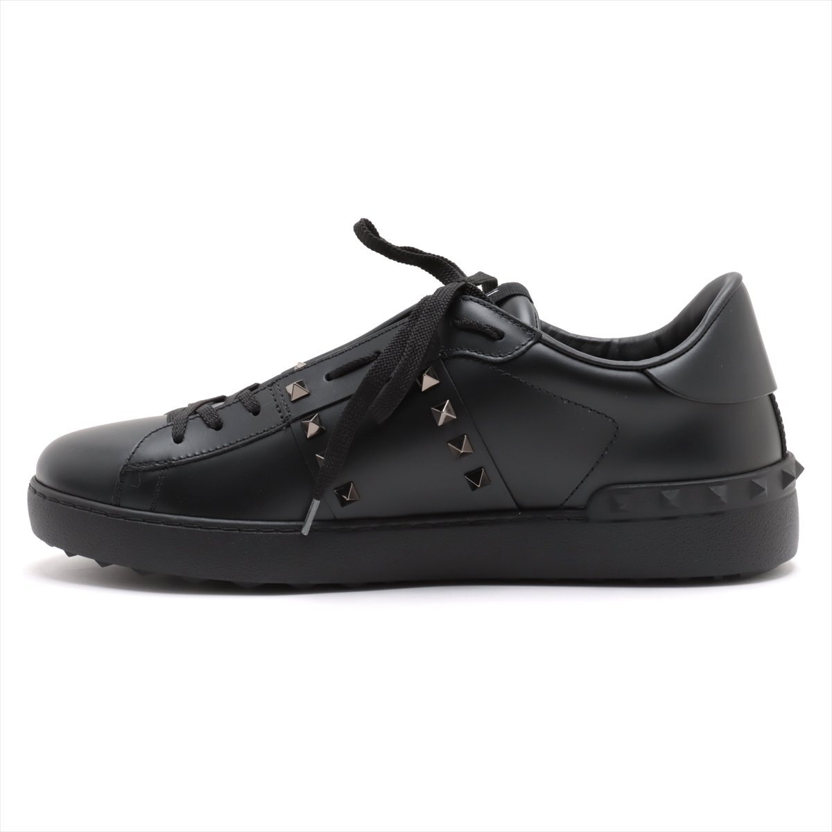 1 jpy as good as new Valentino galava-ni lock studs Untitled do leather sneakers 44 29cm corresponding shoes shoes men's EEM Y9-1