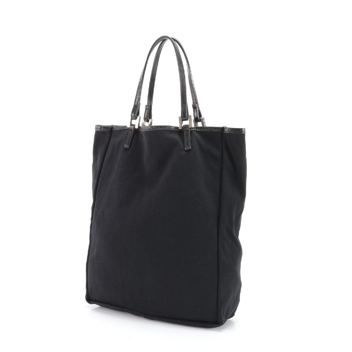 1 jpy # Fendi # leather canvas tote bag shoulder business commuting original leather black black pouch attaching men's lady's EEM T13-6