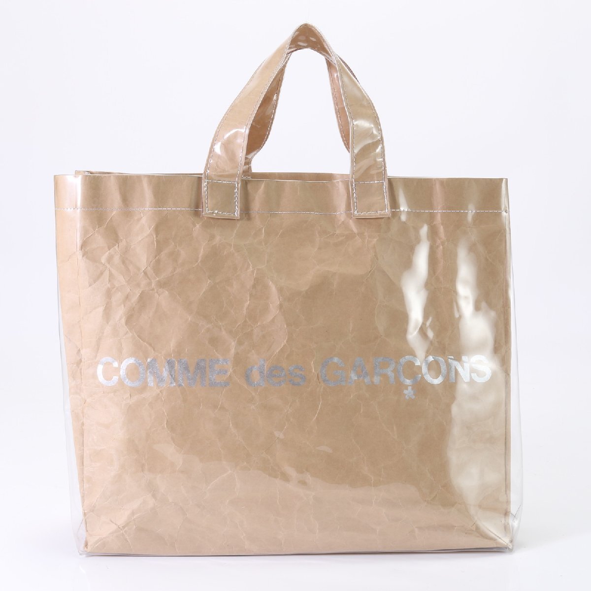 1円■美品■COMME des GARCONS コムデギャルソン■PVC トート バッグ ショルダー ビジネス 通勤 書類鞄 A4 メンズ YYM U12-5