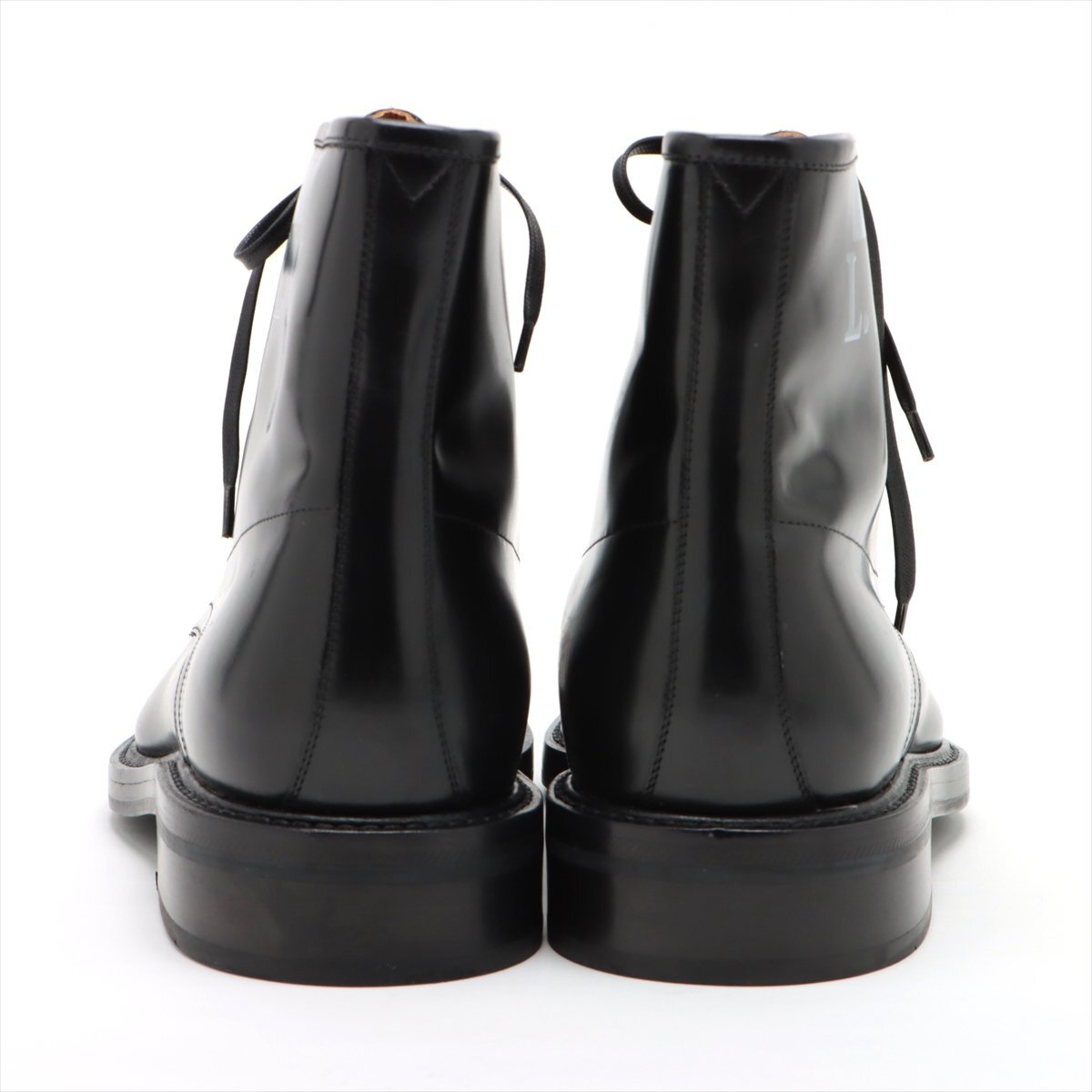 1円 美品 ルイヴィトン ヴォルテール レザー ショート ブーツ レースアップ ブラック 6 サイズ DI1128 靴 革靴 シューズ メンズ EEM X14-8_画像3