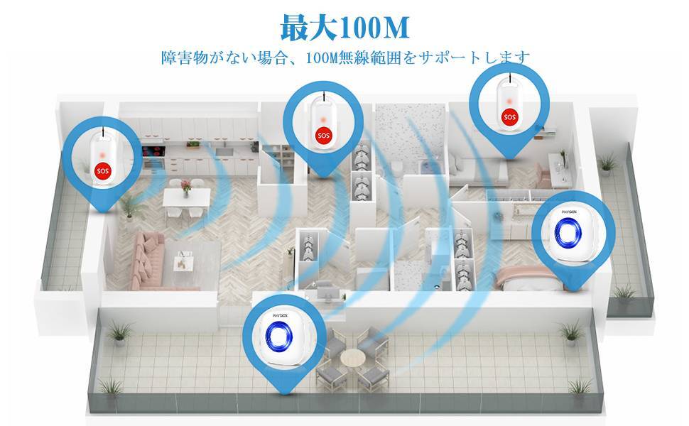 介護ベル ポケットベル付き SOS緊急コールセット_画像9