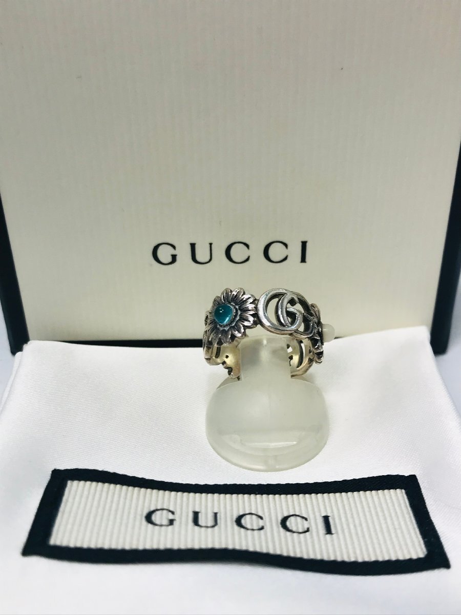 GUCCI　グッチ　ダブルG　マザー　シルバーリング　9号　qoj.YSY02_画像1