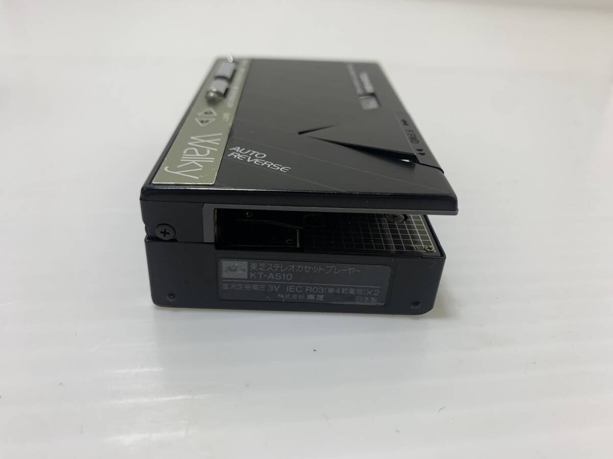 220264*TOSHIBA Walky KT-AS10 Toshiba War key stereo cassette player black electrification only verification case have photograph there is an addition *G