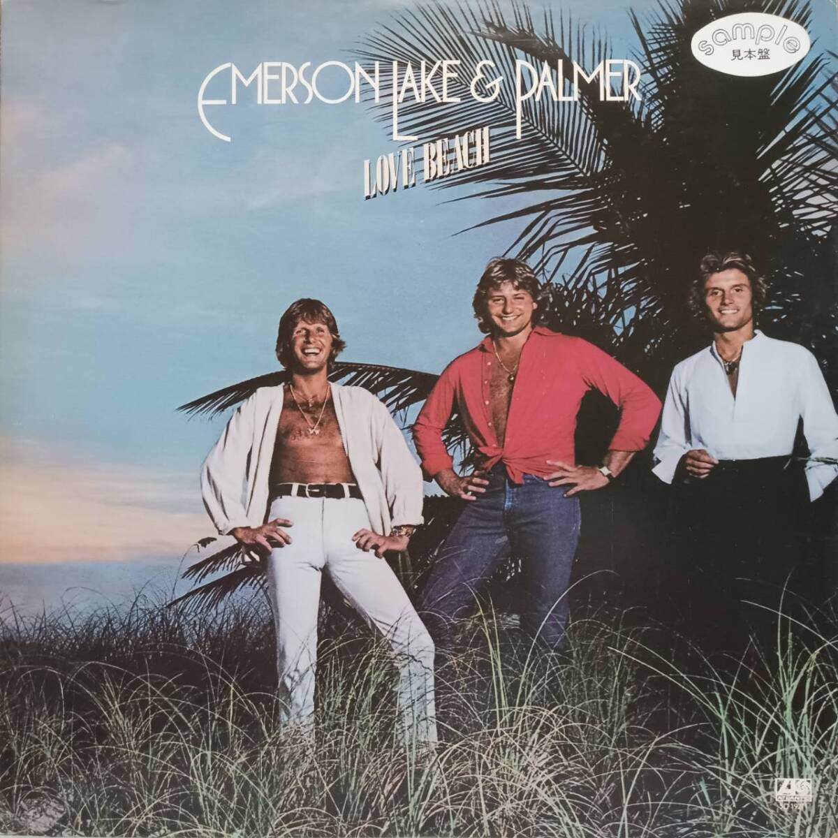 PROMO日本ATLANTIC盤LP 見本盤 白ラベル Emerson, Lake & Palmer / Love Beach 1978年 P-10603A ELP EL&P Pete Sinfield King Crimson_画像2