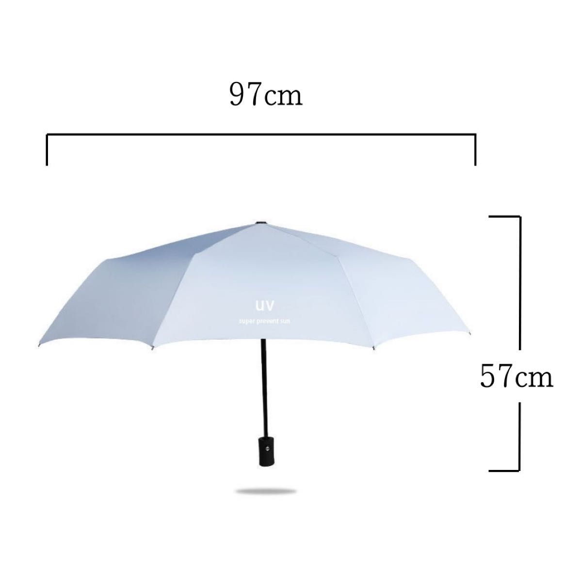 日傘　ブラック　黒　　自動　折りたたみ傘 晴雨兼用 UVカット 完全遮光 紫外線 雨傘 ワンプッシュ　折りたたみ 晴雨兼用