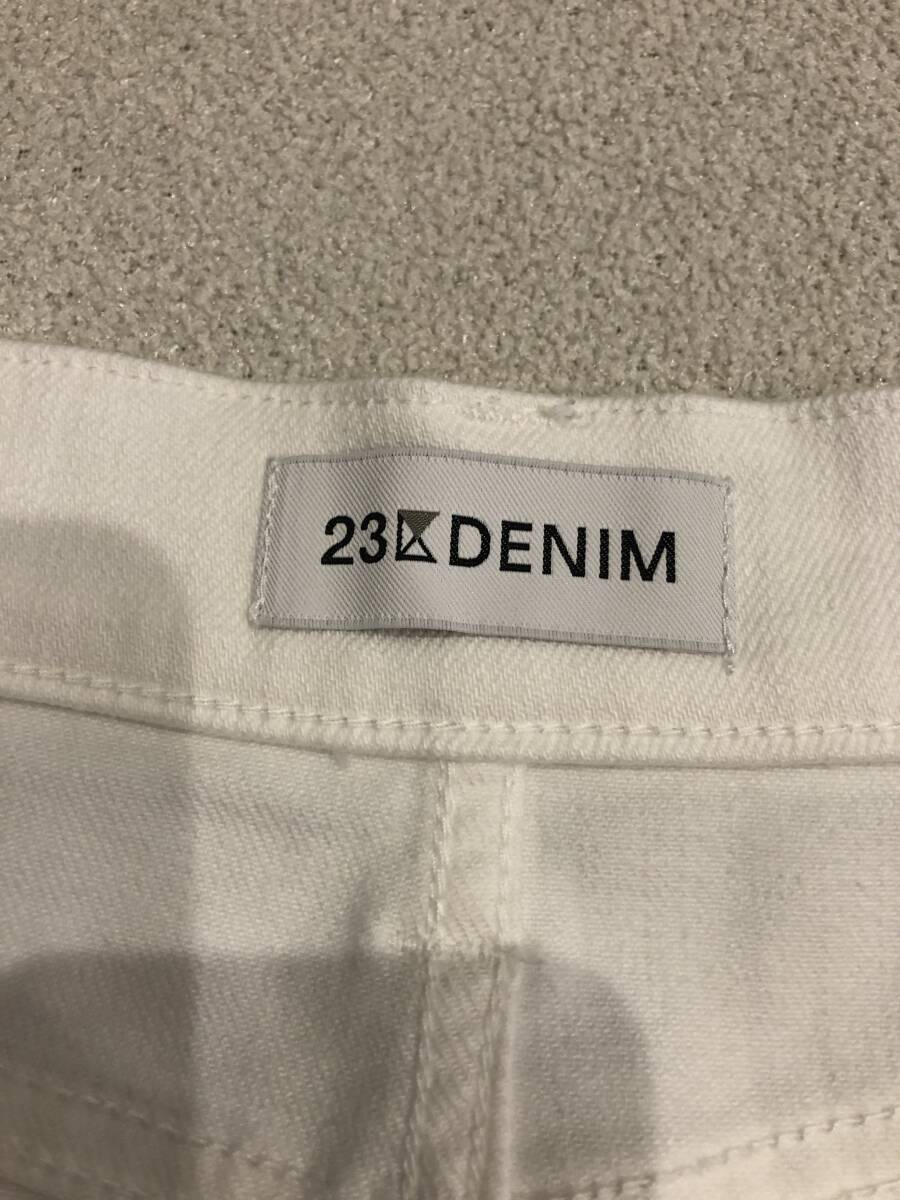 【美品】ONWARD　23区 DENIM ストレッチデニム　スカート　ホワイト系　36_出品商品