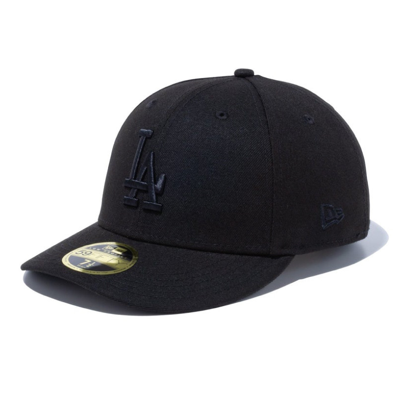 新品 NEWERA ニューエラ LP59FIFTY 5950 ドジャース Dodgers LA オールブラック トーナル 黒黒 #13561967 フィッテド キャップ 738 7 3/8_画像1