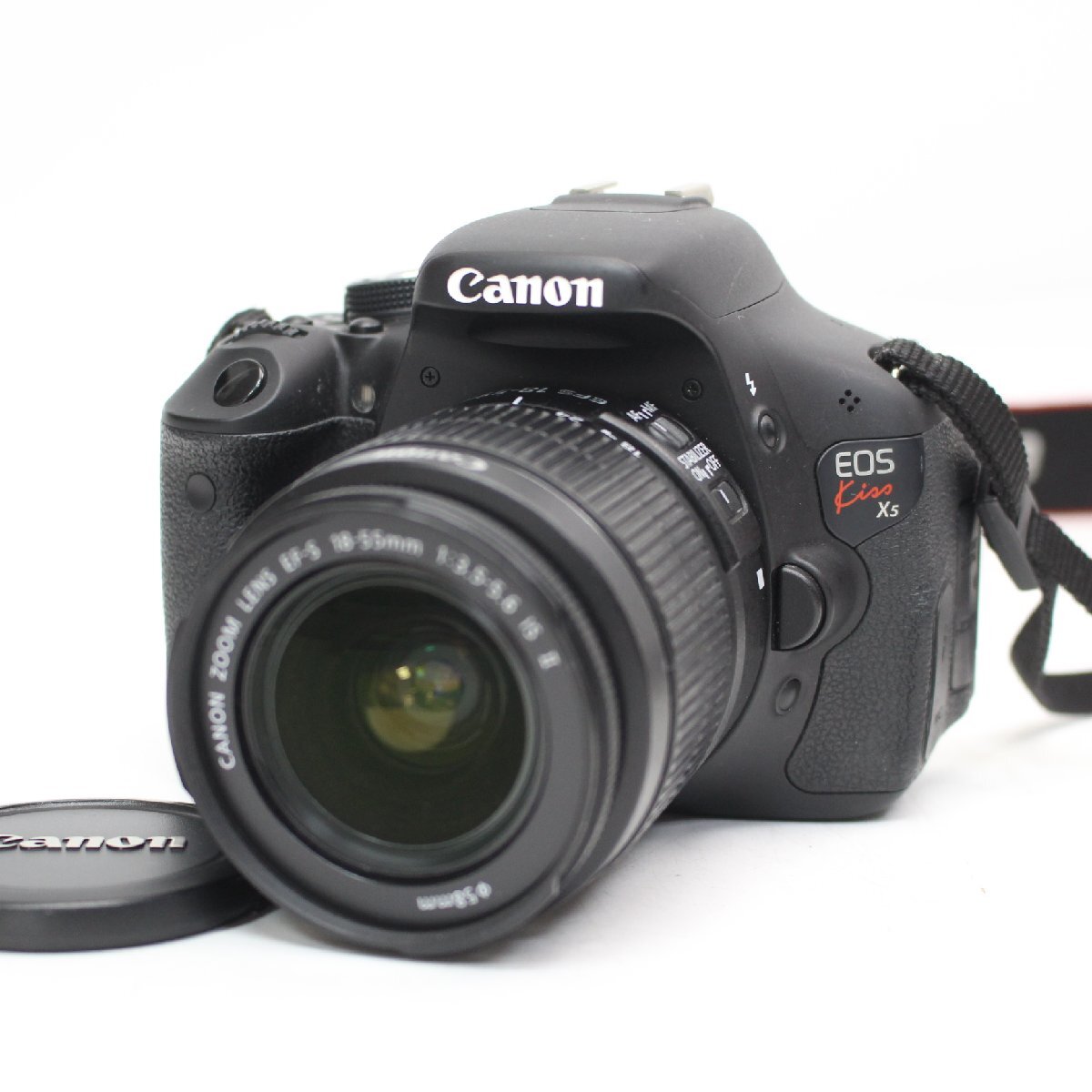 506)【1円スタート♪】Canon デジタル一眼レフカメラ EOS Kiss X5 レンズ EF-S 18-55ｍｍ F3.5-5.6 IS Ⅱキャノンの画像1