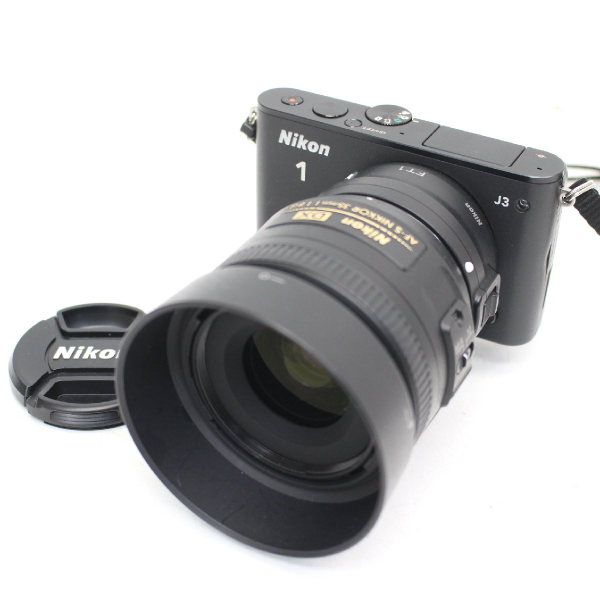 589)NIKON ニコン 1 J3 ミラーレス一眼レフカメラ レンズ AF-S NIKKOR 35mm 1:1.8G DXの画像1