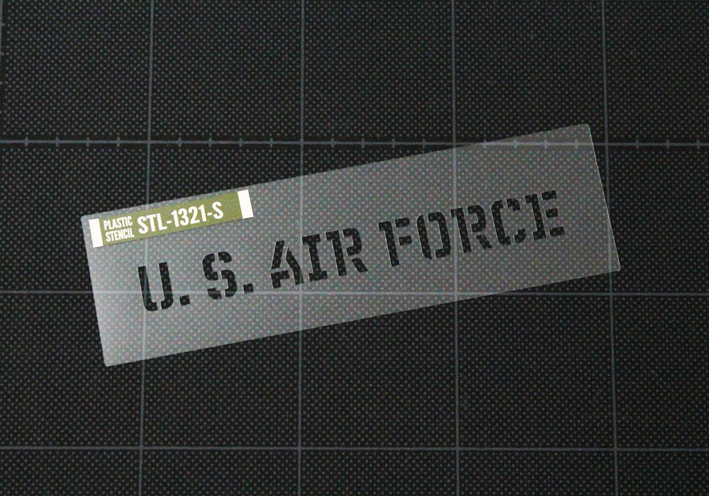 ステンシルシート ステンシルプレート ステンシル アルファベット DIY クイックステンシル サイズS U.S. AIR FORCE アメリカ空軍_画像2