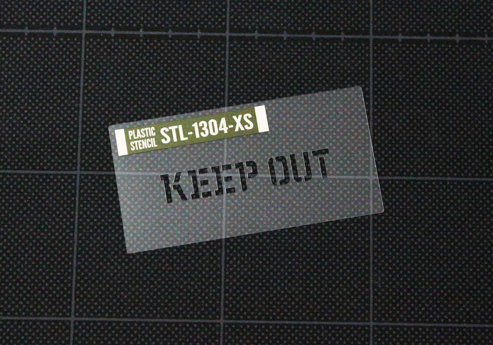 ステンシルシート ステンシルプレート ステンシル アルファベット アメリカン DIY クイックステンシル サイズXS KEEP OUT 立入禁止