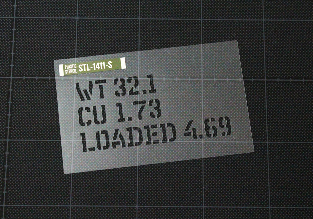 ステンシルシート ステンシルプレート ステンシル アルファベット アメリカン ミリタリー DIY クイックステンシル サイズS WT 32.1 砲弾_画像2