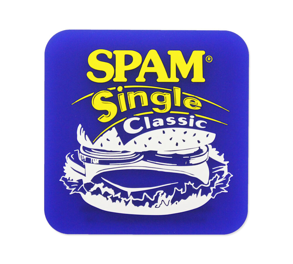 スパム コースター おしゃれ アメリカン ラバー アメリカン雑貨 キッチン 雑貨 アウトドア キャンプ SPAM SINGLE CLASSIC_画像1