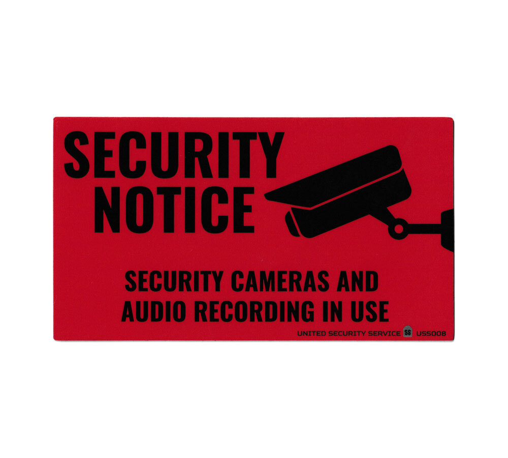 セキュリティ ステッカー 防犯 防犯カメラ アメリカン おしゃれ かっこいい 玄関 窓 ガラス UNITED SECURITY SERVICE SECURITY NOTICE_画像1