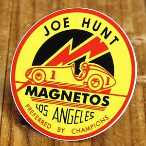 ステッカー アメリカン 車 おしゃれ バイク ヘルメット かっこいい 復刻 JOE HUNT MAGNETOS_画像1