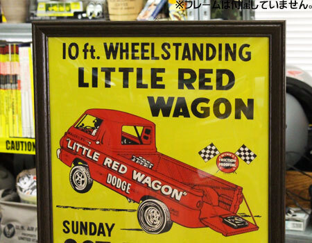 LITTLE RED WAGON ポスター アメリカン おしゃれ かっこいい ヴィンテージ レトロ インテリア レーシング ホットロッド アメリカン雑貨 B3_画像3