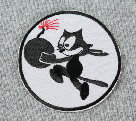 フィリックス FELIX THE CAT ワッペン アイロン 大人向け おしゃれ アメカジ キャラクター アメリカ 爆弾 ホワイトラウンド RCWP_画像2