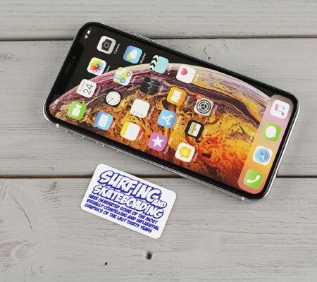 ステッカー アメリカン おしゃれ かっこいい 車 アウトドア スーツケース バイク ヘルメット GENUINE POWERFUL STICKER サイズS SURFING_画像3